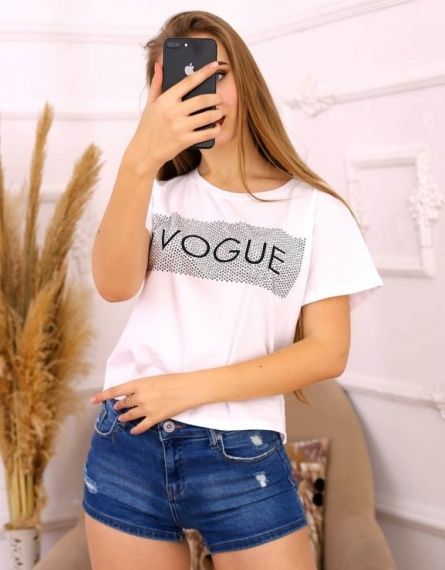 Бяла тениска 'Vogue'