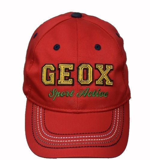Детска шапка Geox, червена, 100% памук