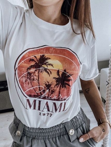 Бяла тениска 'Miami'