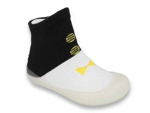 BEFADO Бебешки Обувки чорапчета, Бели с черно