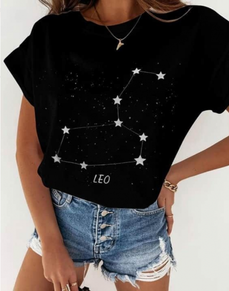 Дамска тениска със зодиакален знак | Leo/Лъв