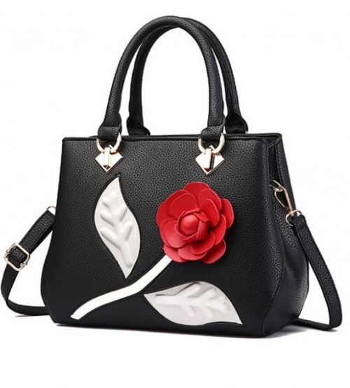 Дамска чанта 3D Rose Black
