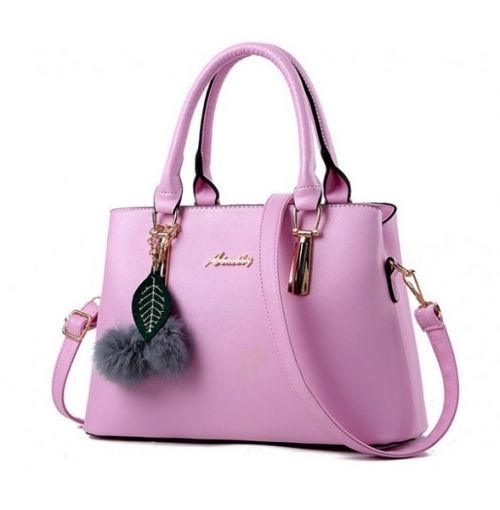 Светлорозова дамска чанта Arya Light Pink