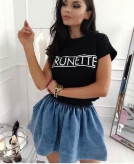 Черна тениска 'Brunette'