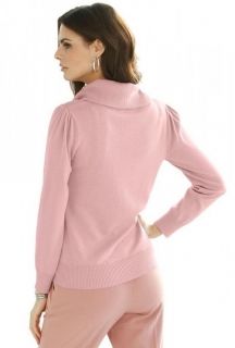 Памучна розова блуза с шал яка