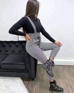 Сив кариран панталон