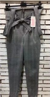 Сив кариран панталон