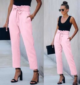 Спортно-елегантен розов панталон