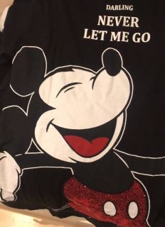 Черна туника Mickey Mouse 'Never Let Me Go'