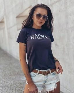 Дамска черна тениска 'Basic'