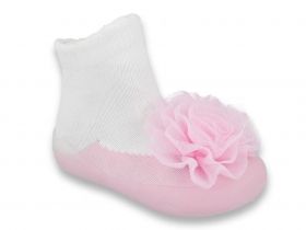 BEFADO Бебешки Обувки чорапчета, Розови с панделка