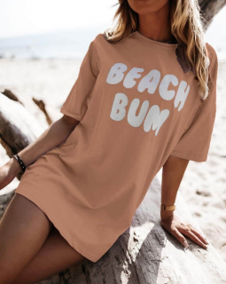 Свободна рокля в цвят праскова 'Beach Bum'