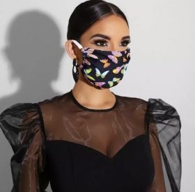 Предпазна маска за лице с принт пеперуди