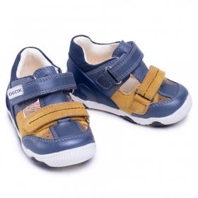 Бебешки обувки за прохождане GEOX B N.BALU' B. A, Сини с жълто