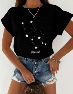 Дамска тениска със зодиакален знак | Gemini/Близнаци