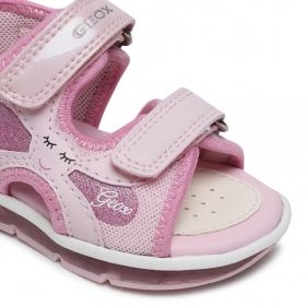 Бебешки светещи сандали за момиче GEOX TODO, Розови