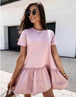 Атрактивна дамска рокля в розово