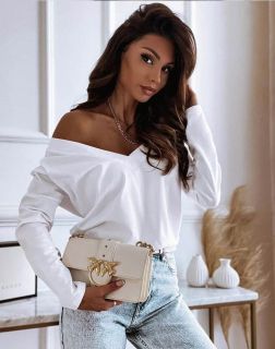 Атрактивна дамска блуза в бяло