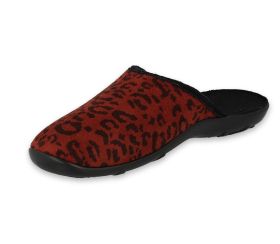 BEFADO PAULA Полски домашни чехли от текстил, Antistress-B system, Кафяв леопардов принт