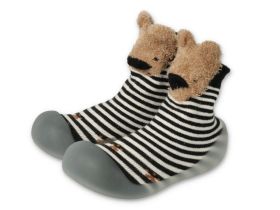 BEFADO Бебешки обувки чорапчета, Черно-бяло рае с мечета