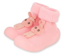 BEFADO Бебешки обувки чорапчета, Розови със зайче