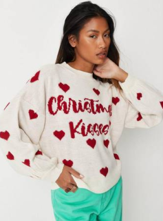 Коледен дамски пуловер 'Christmas Kisses'