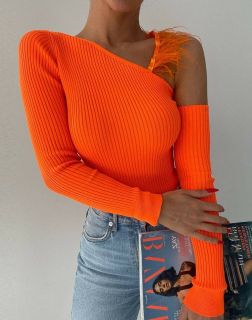 Атрактивна дамска блуза в оранжево