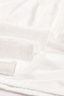 Дамска памучна блуза с дълъг ръкав в бяло