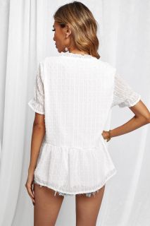 Дамска елегантна блуза в бяло