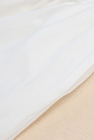 Дамски памучен панталон в бяло