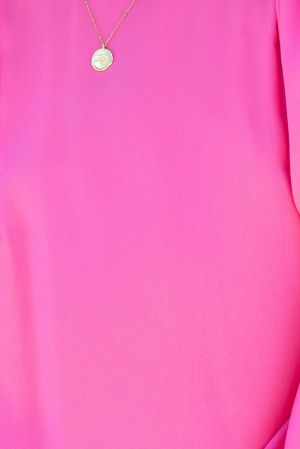Дамска елегантна блуза в розов цвят с дълъг ръкав