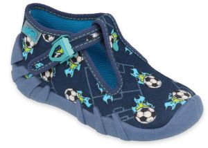BEFADO SPEEDY Бебешки текстилни обувки, Сини с футболни топки