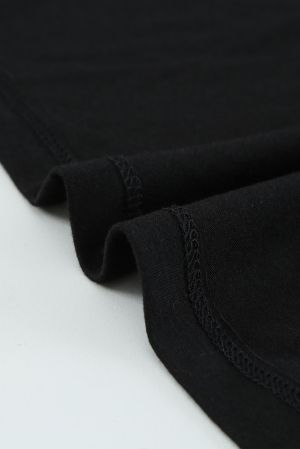Дамска блуза в черно с дълъг ръкав и деколте с цип