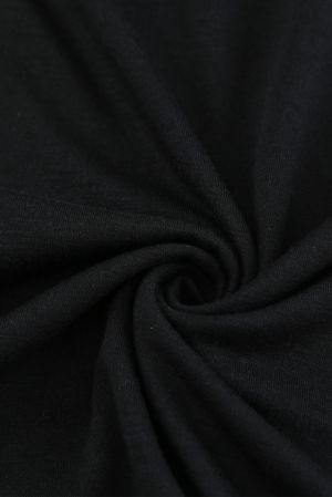 Дамска блуза в черно с дълъг ръкав и деколте с цип