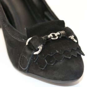 Дамски велурени обувки GEOX, черни