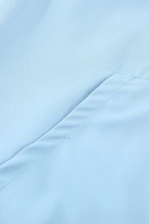 Blue Color Block Zipper Long Sleeve Hoodie with Pocket