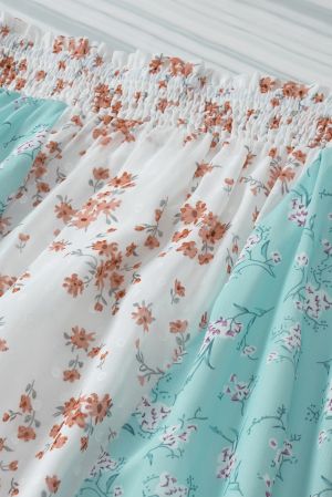 White Multi Floral Print Maxi Skirt