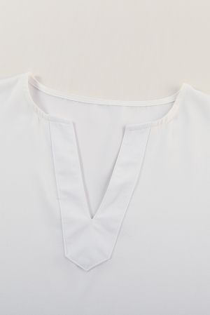 Дамска блуза тип кимоно в бял цвят
