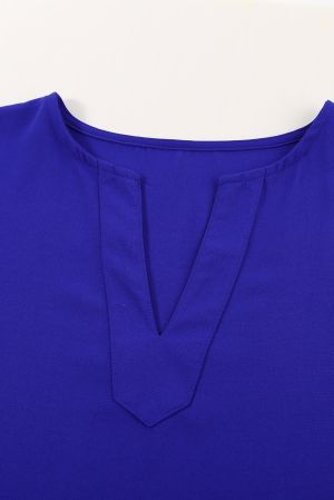 Дамска блуза тип кимоно в син цвят
