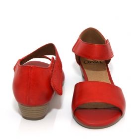 Дамски обувки с отворени пръсти CAPRICE, червени