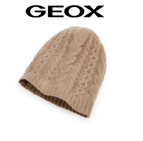 Ефектна бежова шапка GEOX , 80% вълна