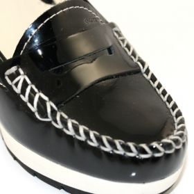 Дамски обувки на платформа GEOX, черен лак
