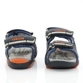 Бебешки светещи сандали за момче GEOX, сини с оранжево