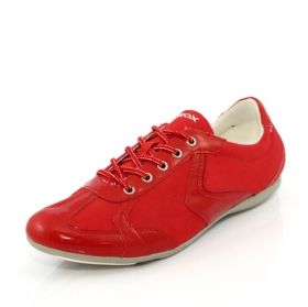 Дамски спортни обувки с връзки GEOX, червени