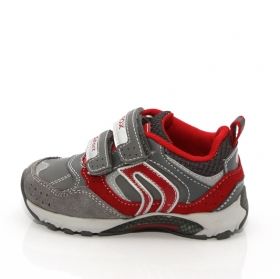 Бебешки маратонки GEOX, сиви с червено