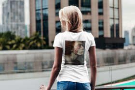 Дамска тениска с щампа Reality - бяла