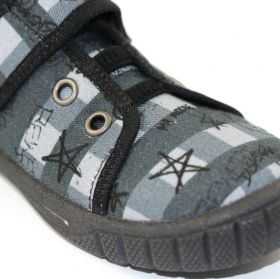 Текстилни обувки за момче Superfit, сиво каре