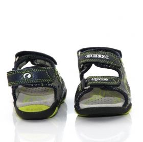 Бебешки светещи сандали за момче GEOX, сиви със зелено