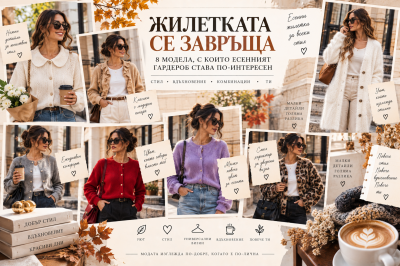 Жилетката се завръща: 8 модела, с които есенният гардероб става по-интересен