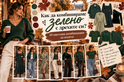 Как да комбинираме зелено с дрехите си? 10 цветови комбинации за есента